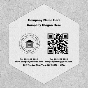 Startup Business Logo Name Slogan QR Code Patch