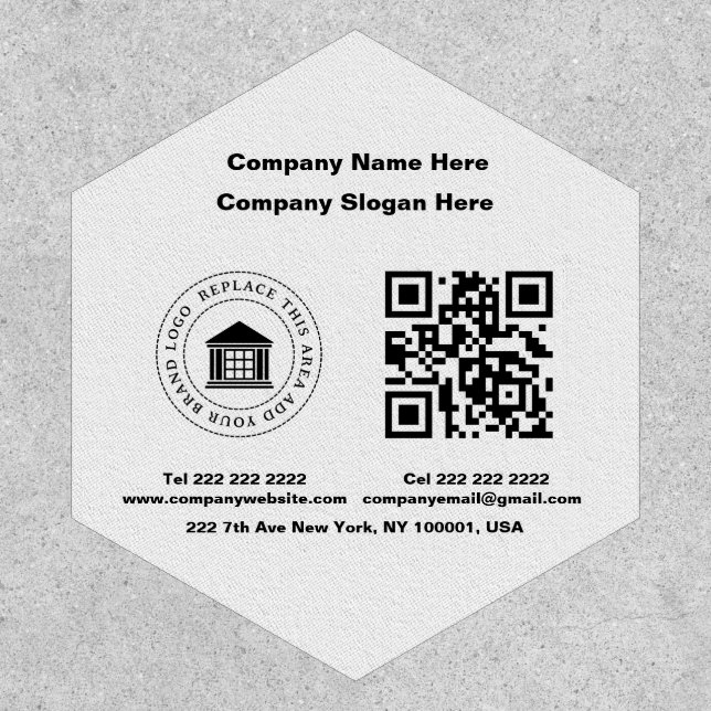 Startup Business Logo |  Name | Slogan | QR Code Patch (Front)
