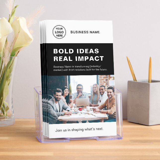 Startup Business Professional Custom Logo Tri-Fold Brochure (Insitu)