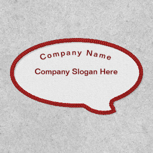 Startup Companies Name Slogan Custom Deep Red Patch