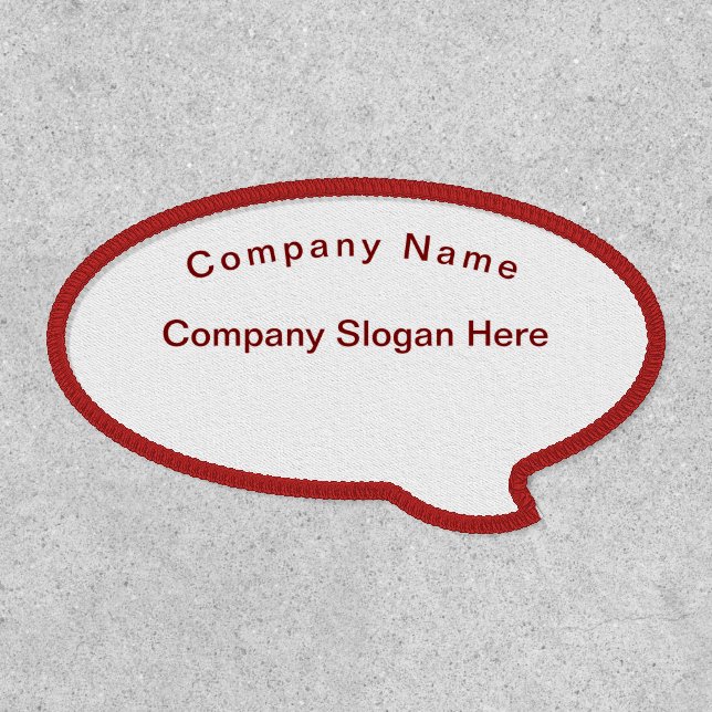 Startup Companies Name Slogan Custom Deep Red Patch (Front)