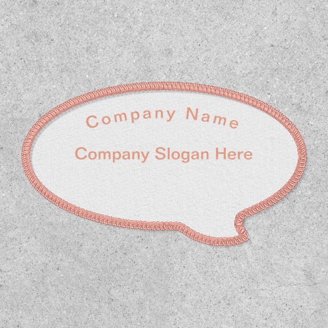 Startup Companies Name Slogan Custom Pink Patch (Front)