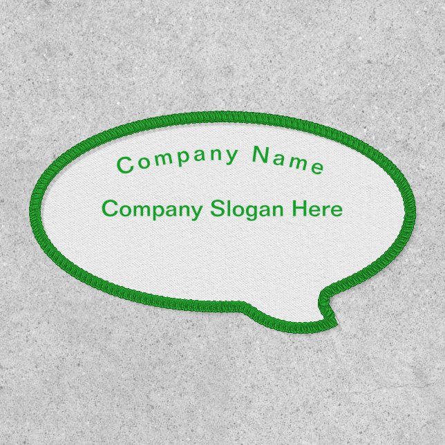Startup Company Name Slogan Custom Green Patch (Front)