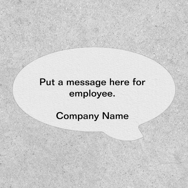Startup Company Slogan Custom Patch (Front)