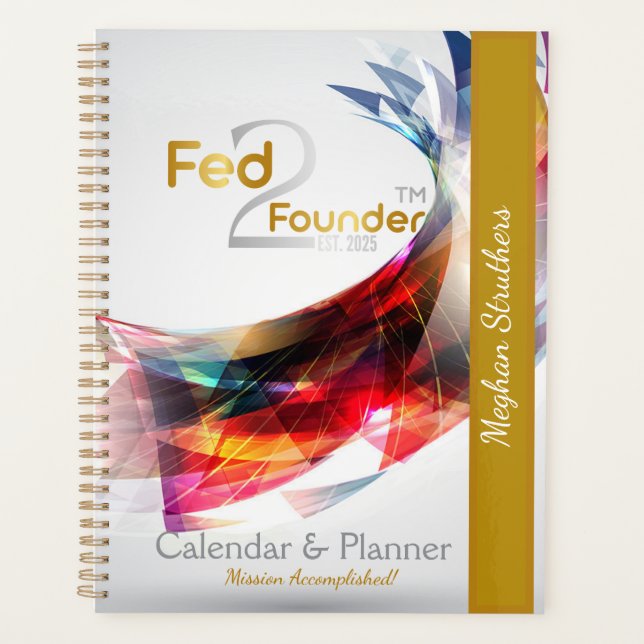 StartUp Fed2Founder Personalized Planner  (Front)