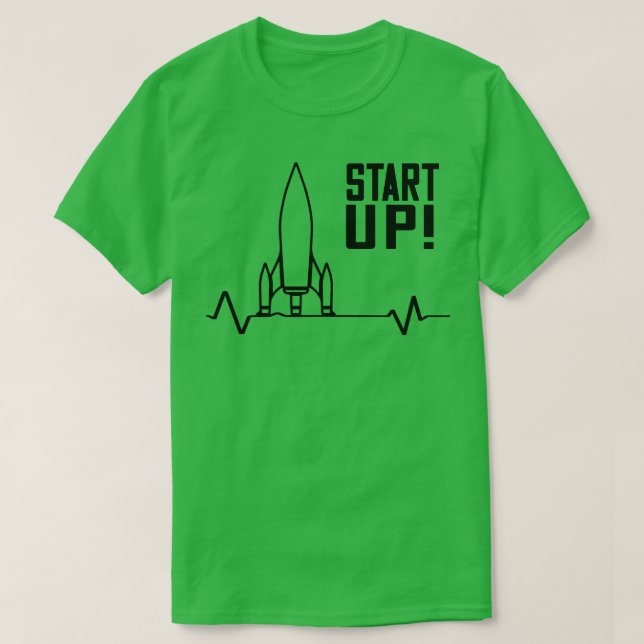 Startup Rocket Entrepreneurship T-Shirt (Design Front)