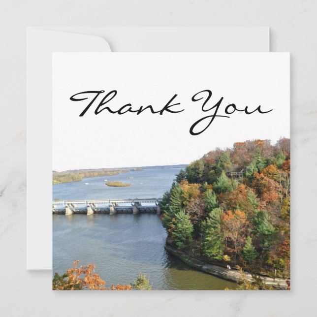 Starved Rock Illinois State Park Autumn Thank You Card (Front)