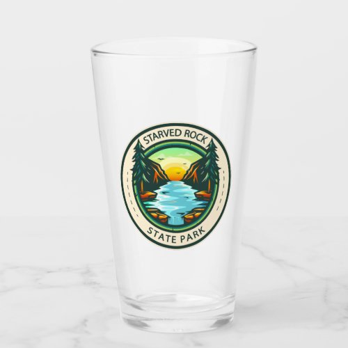 Starved Rock State Park Illinois Badge  Glass