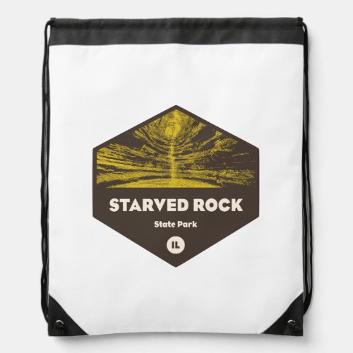 Starved Rock State Park Illinois Drawstring Bag