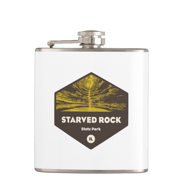 Starved Rock State Park Illinois Flask (Front)