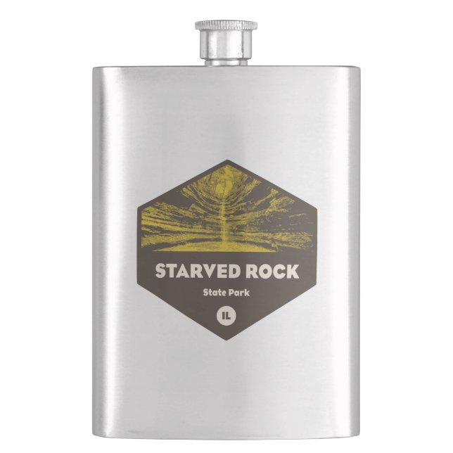 Starved Rock State Park Illinois Flask (Front)