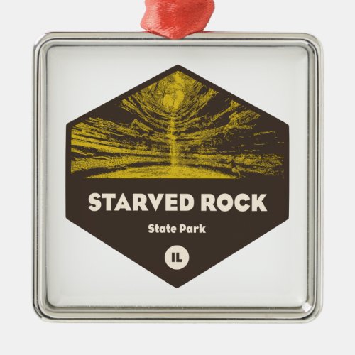 Starved Rock State Park Illinois Metal Ornament