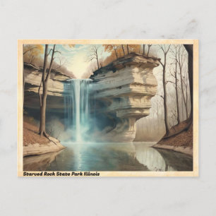 Starved Rock State Park Illinois Vintage Travel Postcard