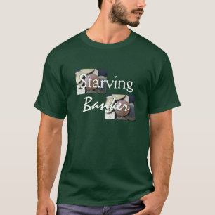 Starving Banker In Deep Forest Green T-Shirt