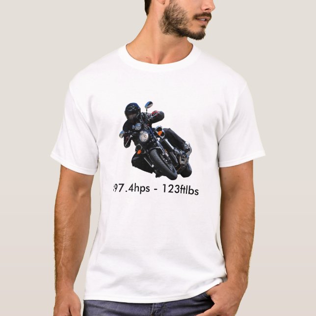 starVmax.bike.1, 197.4hps - 123ftlbs T-Shirt (Front)