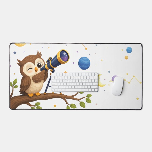 Starwatch Owl Desk Mat (Keyboard & Mouse)