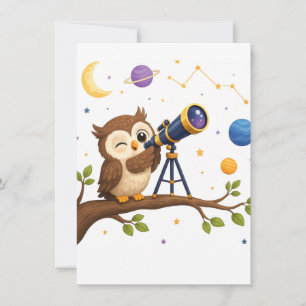 Starwatch Owl Note Card
