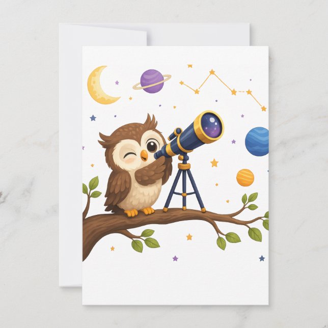 Starwatch Owl Note Card (Front)