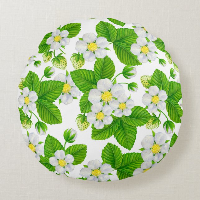 Starwberry garden 2 round pillow (Front)