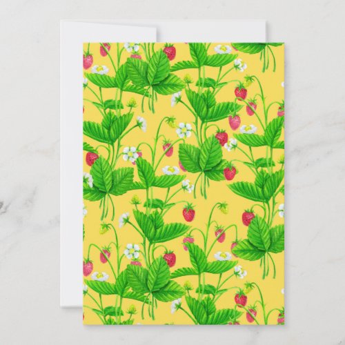 Starwberry garden on yellow