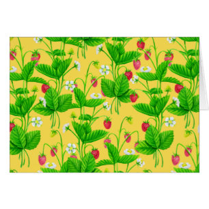 Starwberry garden on yellow cards