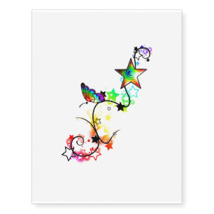 stary butterfly temporary tattoo