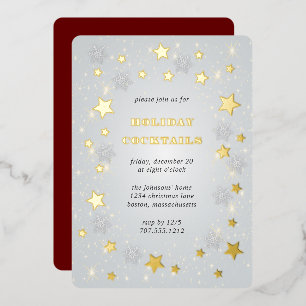 Stary Christmas Sky   Foil Invitation