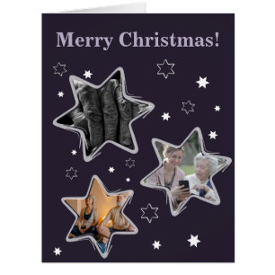 Stary Custom Photo Purple Home Caregiver Christmas Cards