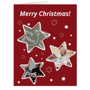 Stary Custom Photos Red Life Coach Christmas Card