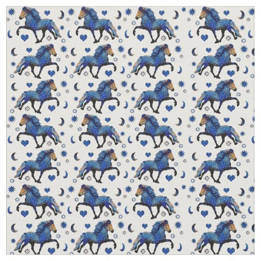Stary Night Charismatic Tolting Icelandic horse Fabric