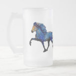 Stary Night Charismatic Tolting Icelandic Horse Frosted Glass Beer Mug at Zazzle