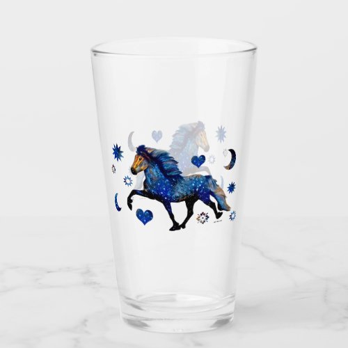 Stary Night Charismatic Tolting Icelandic horse Glass