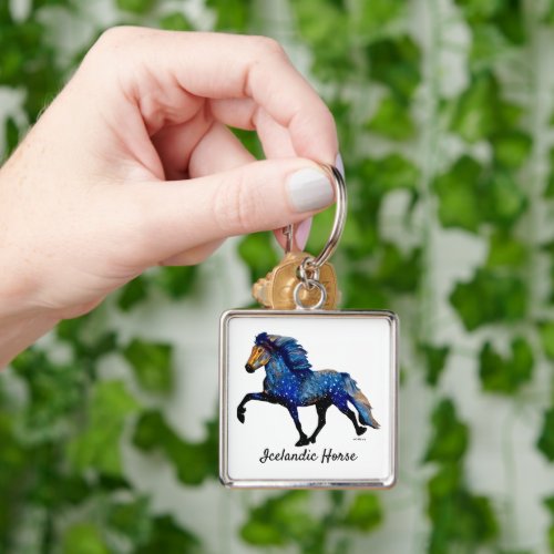 Stary Night Charismatic Tolting Icelandic horse Keychain