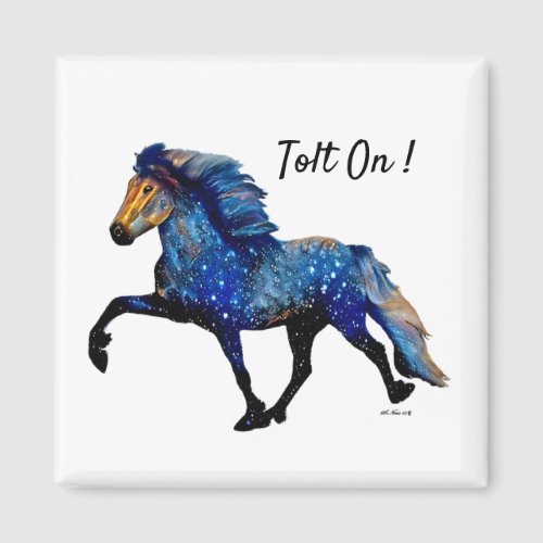 Stary Night Charismatic Tolting Icelandic horse Magnet