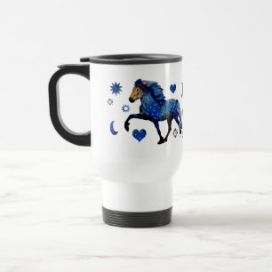 Stary Night Charismatic Tolting Icelandic horse Travel Mug