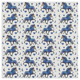 Stary Night Icelandic Horse Fabric