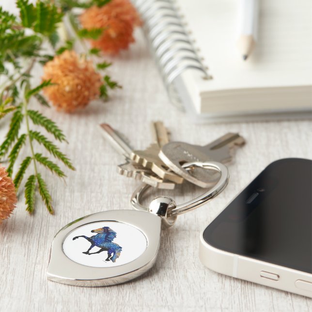 Stary Night Icelandic Horse Keychain (Side)