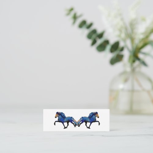 Stary Night Icelandic Horse Mini Business Card