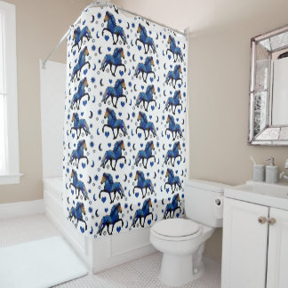 Stary Night Icelandic Horse Shower Curtain
