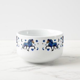Stary Night Icelandic Horse Soup Mug