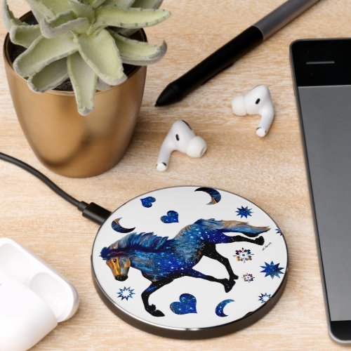 Stary Night Icelandic Horse Wireless Charger