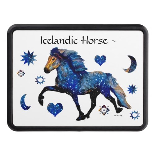 Stary Night Icelandic Horse with Stars Hitch Cover