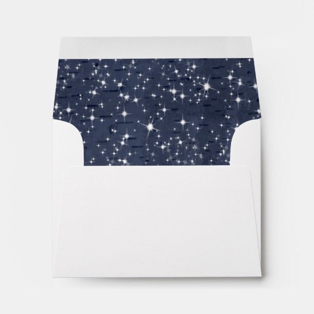 Stary night sky birch tree envelopes (Back (Bottom))