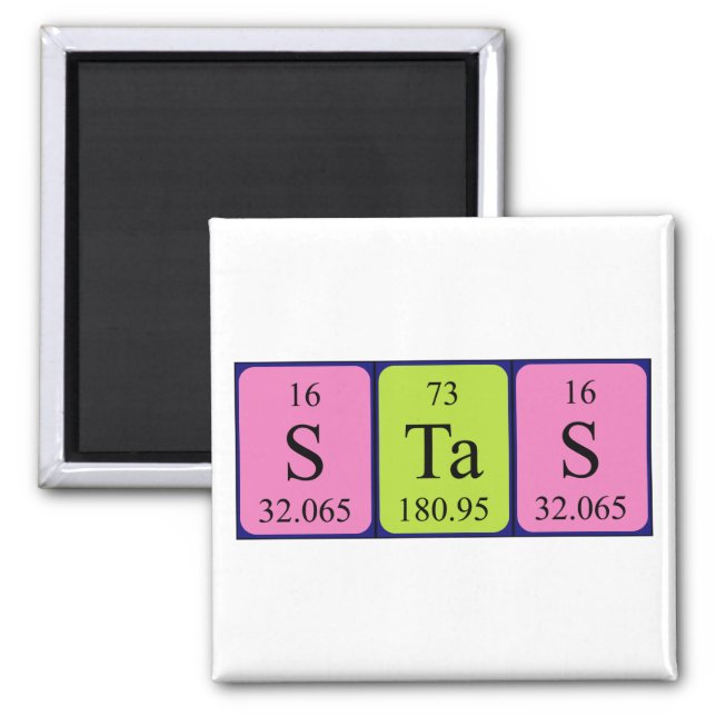 Stas periodic table name magnet (Front)