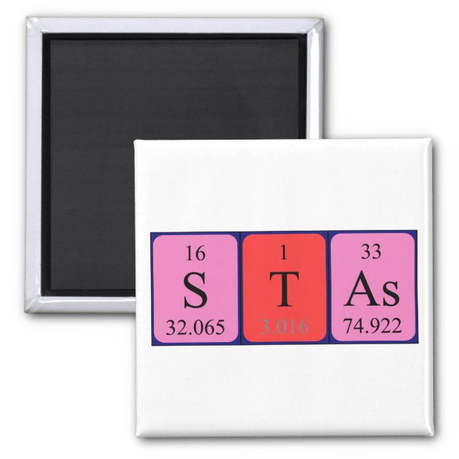 Stas periodic table name magnet (Front)