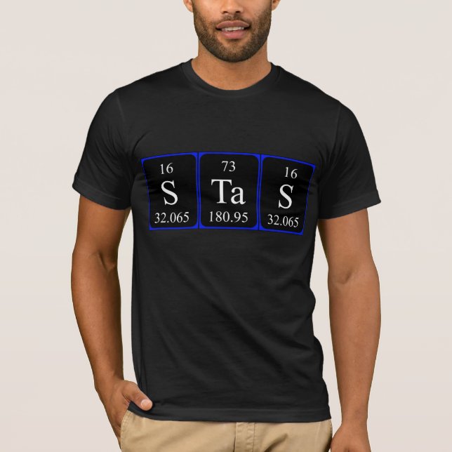 Stas periodic table name shirt (Front)