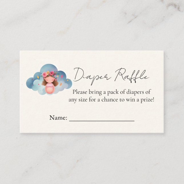 Stash Fun Cloud Family In Spanish Gender Reveal Enclosure Card (Front)