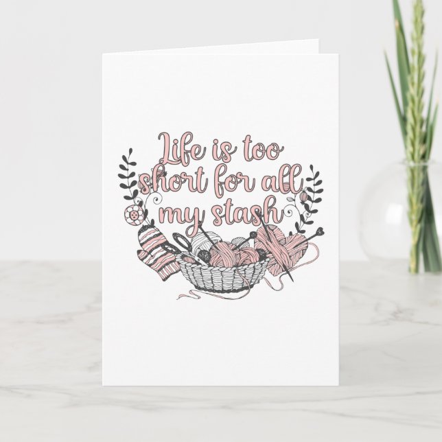 Stash Knitting Crochet Yarn Wool Card (Front)