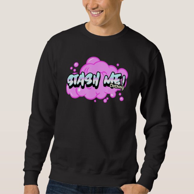 Stash Me Bubble Gum Short Sleeve Sweatshirt (Front)