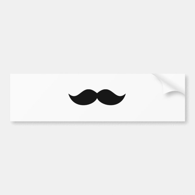 STASH MOUSTASH MOSTASHe mustache or moustache Bumper Sticker (Front)